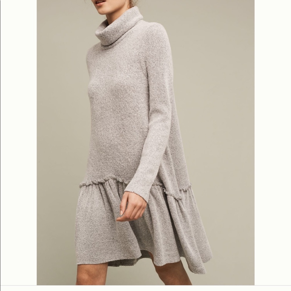 Anthropologie MOTH Grey Sweater Dress